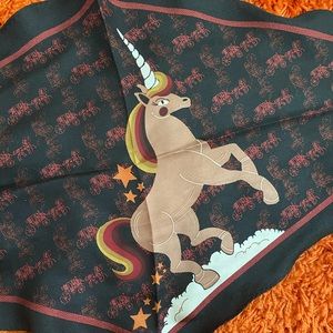 Coach unicorn silk diamond scarf